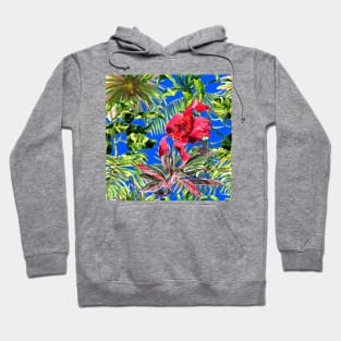 Seamless tropical flower Hoodie